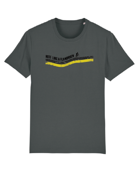 T shirt - Ride Like A Flandrien - Antraciet